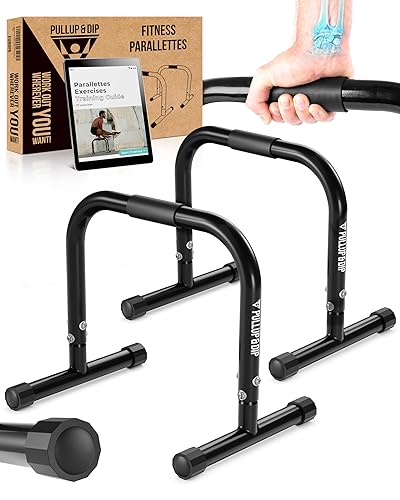 PULLUP & DIP Fitness Parallettes, Medium Parallette Bars For